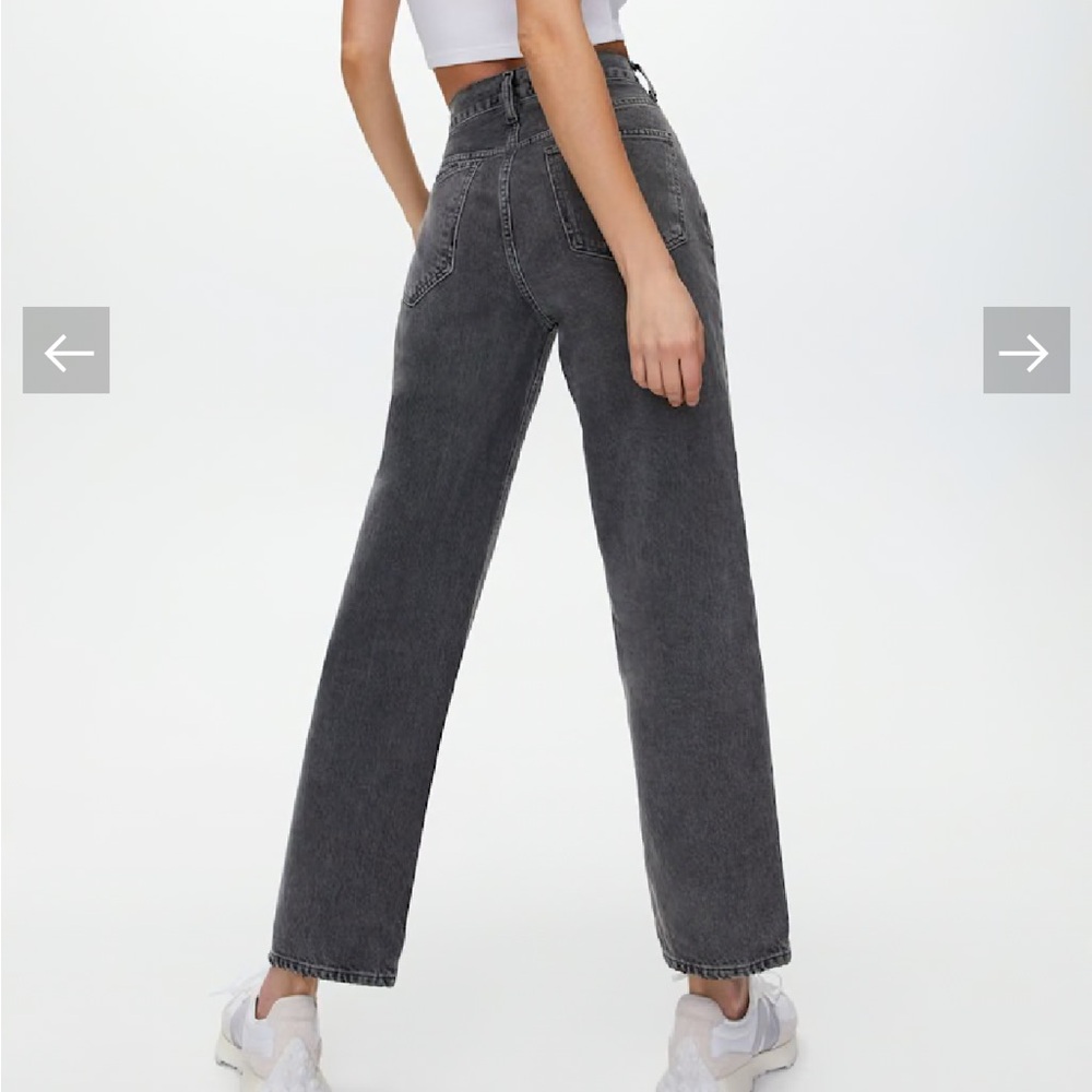 Agolde criss cross black high rise straight leg Jeans - Picture 3 of 6